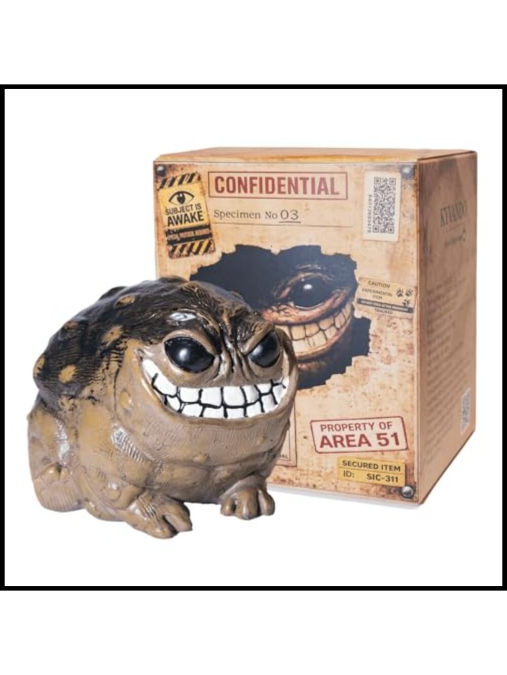 Grumpy Smiling Frog Toad Statue Resin Whimsical Garden Desk Decor Gift